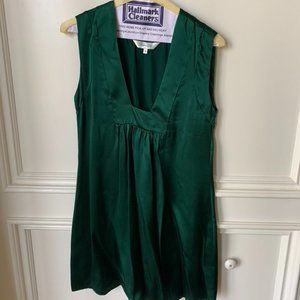 Lewis Cho Emerald Green Silk Dress